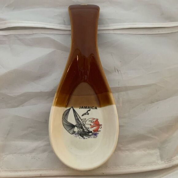 Jamaica Ceramic Spoon Rest - Picture 1 of 4